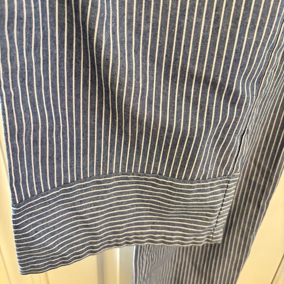 Princess Polly Asos Veridian Wide Leg Blue and White Striped Size 4 Runs Larger - Picture 4 of 10